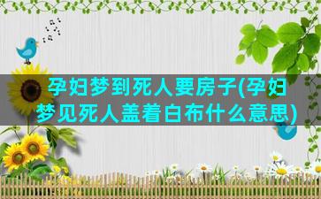 孕妇梦到死人要房子(孕妇梦见死人盖着白布什么意思)