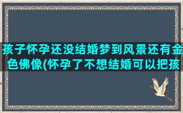 孩子怀孕还没结婚梦到风景还有金色佛像(怀孕了不想结婚可以把孩子生下来吗)