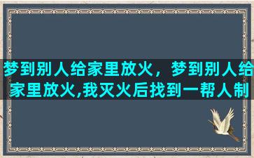 梦到别人给家里放火，梦到别人给家里放火,我灭火后找到一帮人制服他们