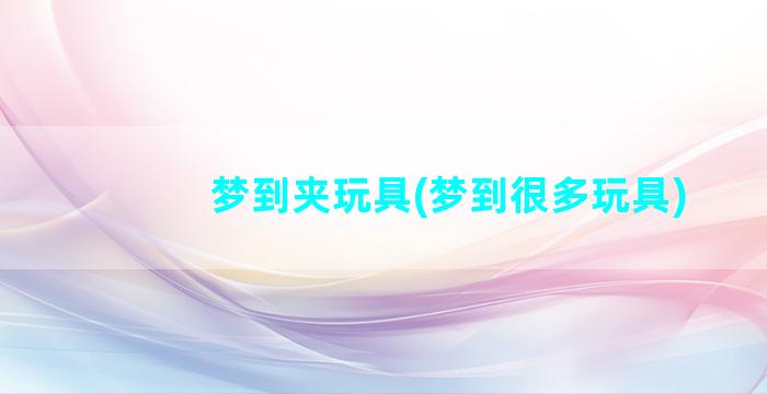 梦到夹玩具(梦到很多玩具)