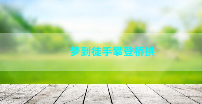 梦到徒手攀登桥拱